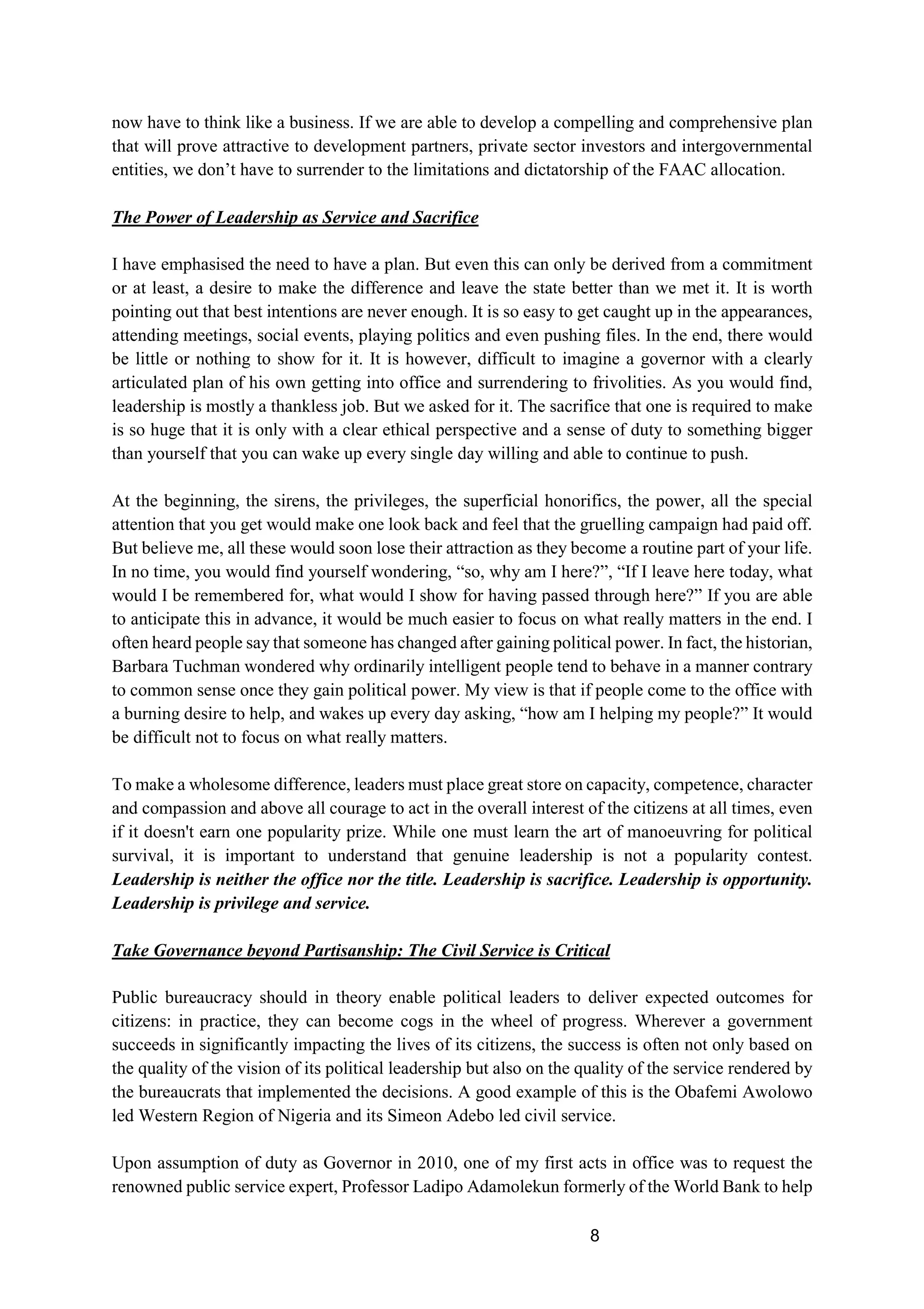 Sub National Governance in Nigeria - The Ekiti Example - Copy.docx