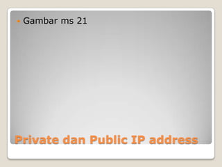 

Gambar ms 21

Private dan Public IP address

 