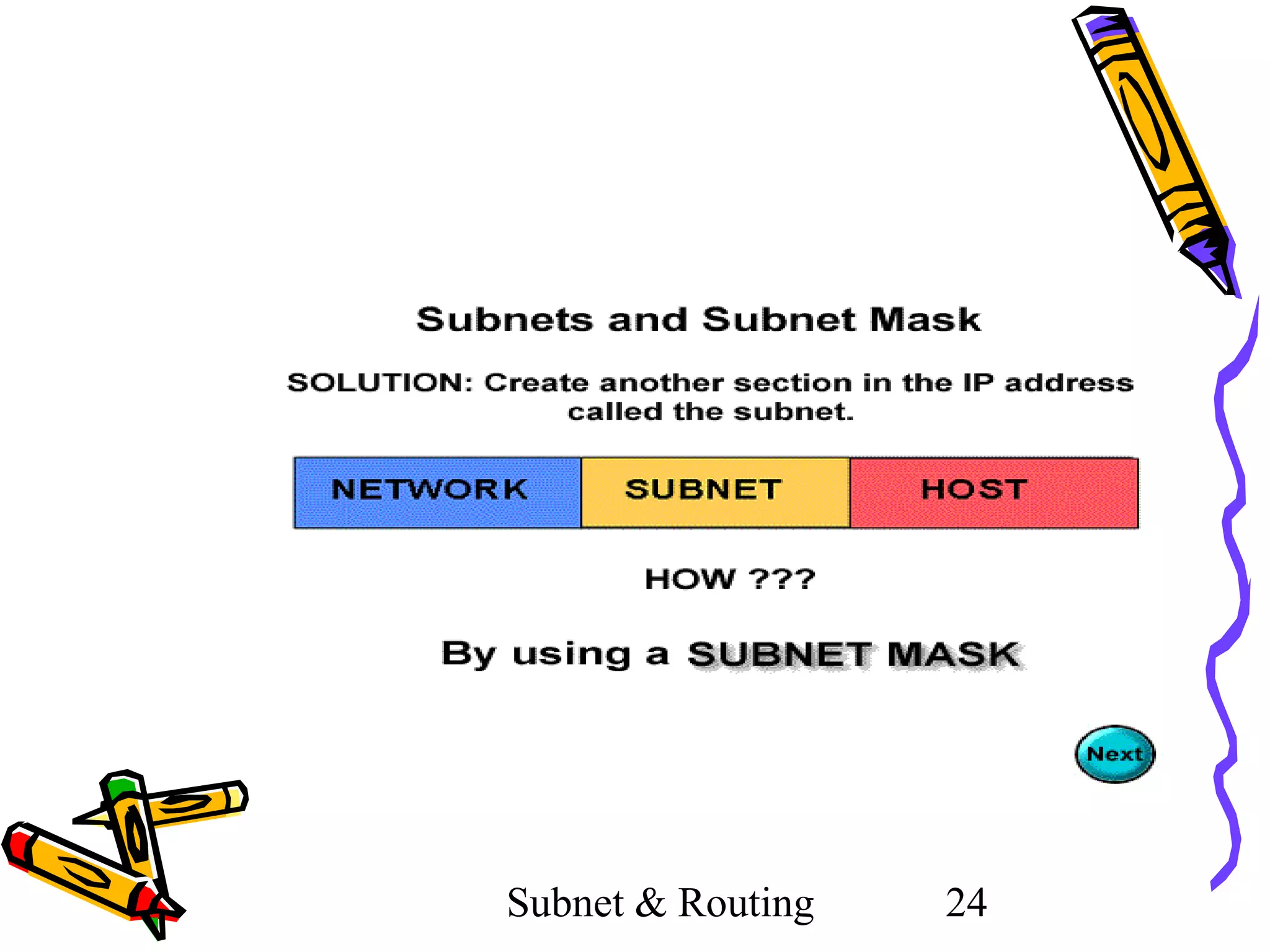 Subnet & Routing

24

 
