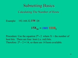 Subnetting Basics Tutorial | PPTX