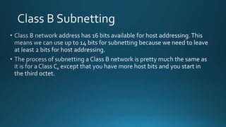 Subnetting made simple | PPTX | Computer Networking | Computing
