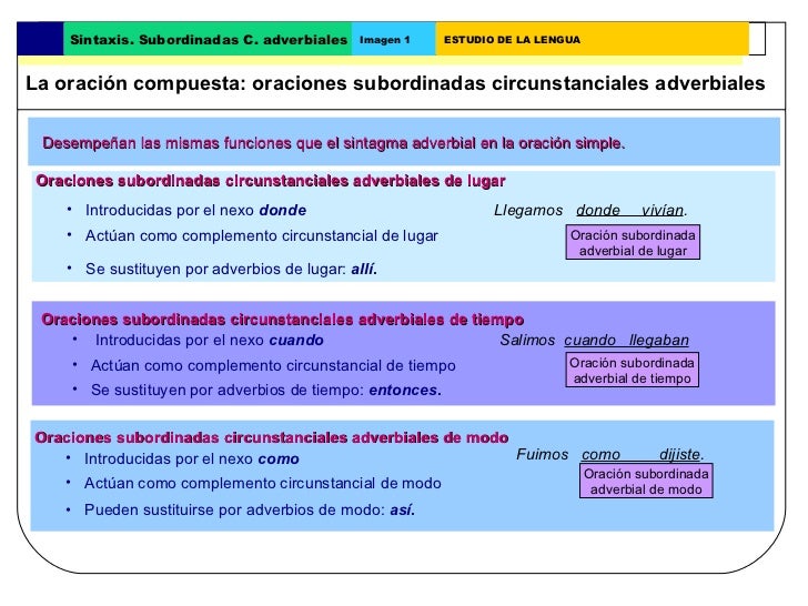 Subordinadas Adverbiales 1