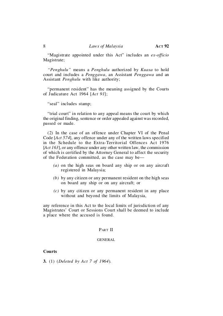 Subordinate courts act 1948 92
