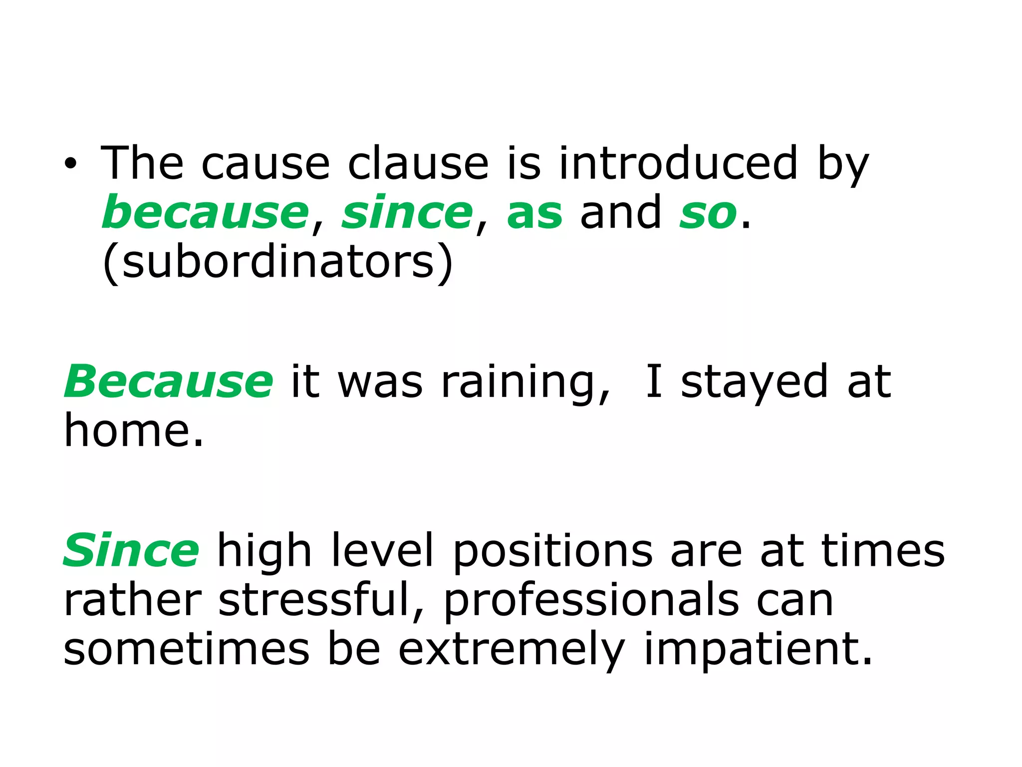 Subordinators, prepositional phrases, and transitions | PPTX