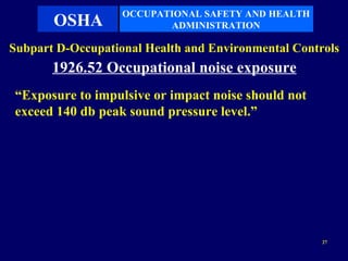 Subpart D - Health & Environment