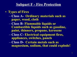 Subpart F - Fire Protection | PPT