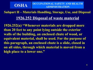 Subpart H - Material Handling | PPT
