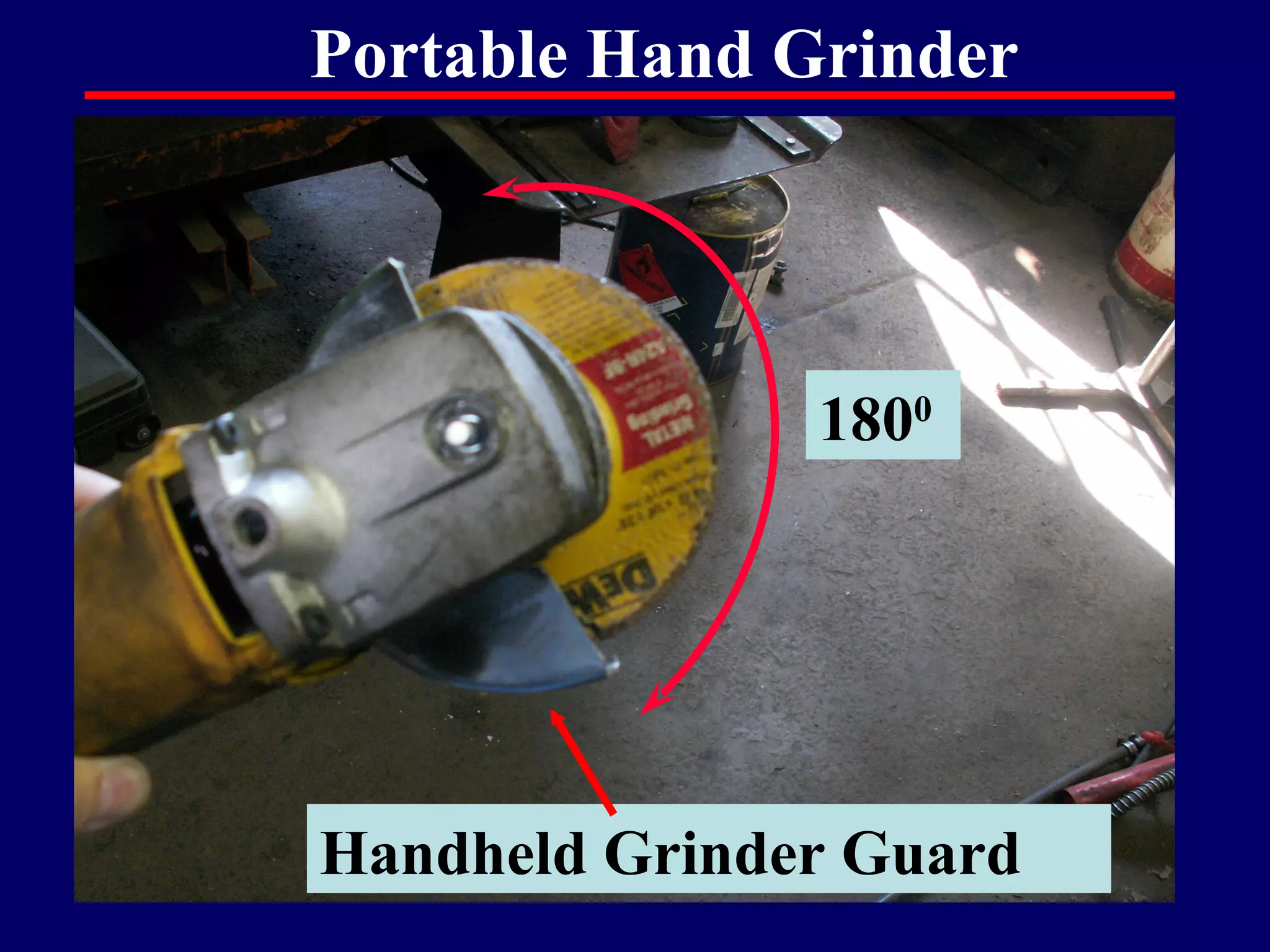 Portable Hand Grinder




               1800




Handheld Grinder Guard
 