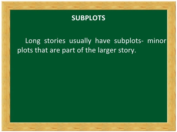 subplot meaning in english subplot meaning in english