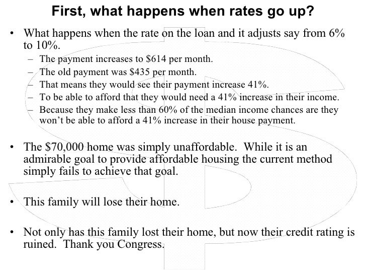 First What Happens When Rates
