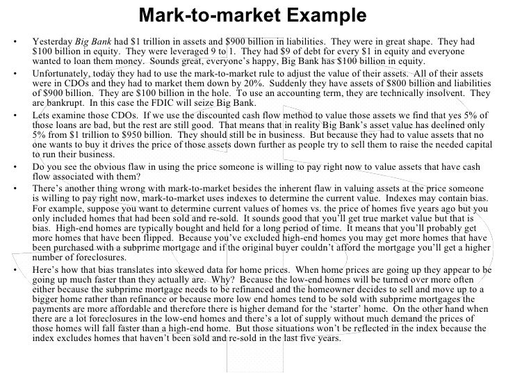 Marked To Market