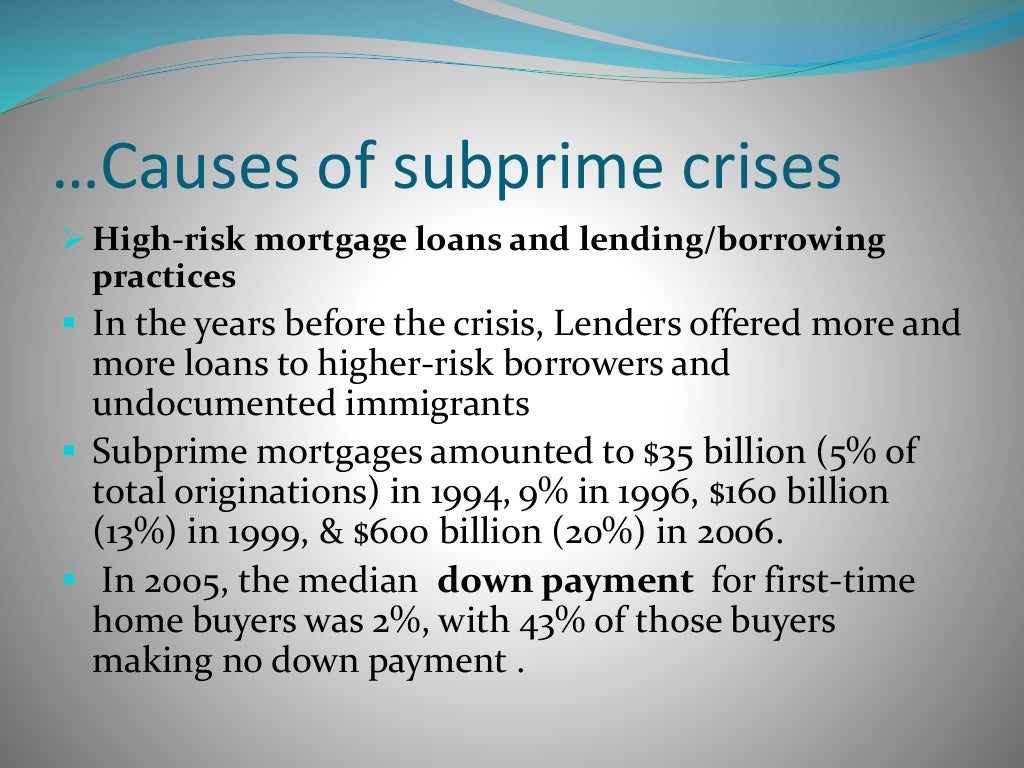 Subprime crisis