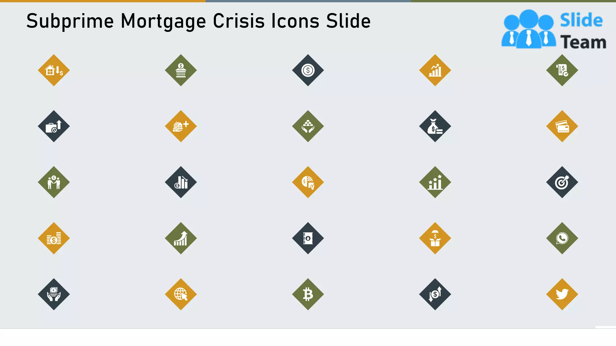 Subprime Mortgage Crisis Icons Slide
18
 