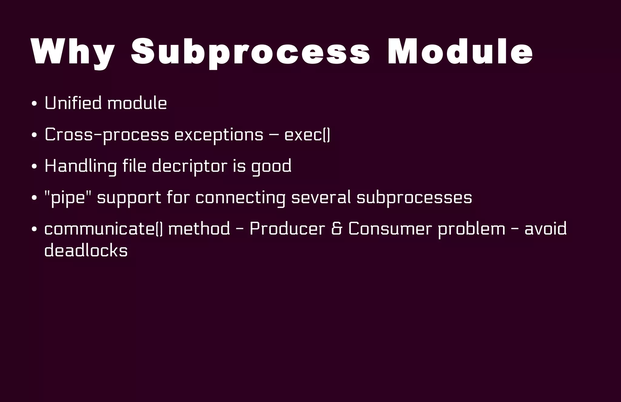 Python Subprocess | PPT