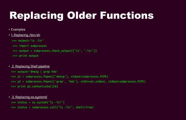 Python Subprocess | PPT