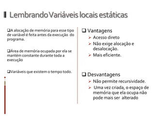 Passagem de parâmetros