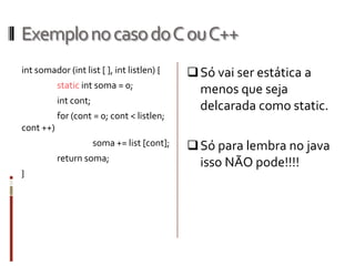 Preocupação com o método de acessoPARÂMETROS FORMAIS O parâmetro no cabeçalho do subprograma.