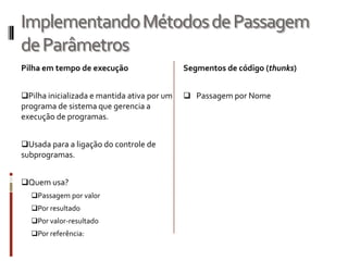 Acesso fica restrito apenas ao subprograma que a declarou.
