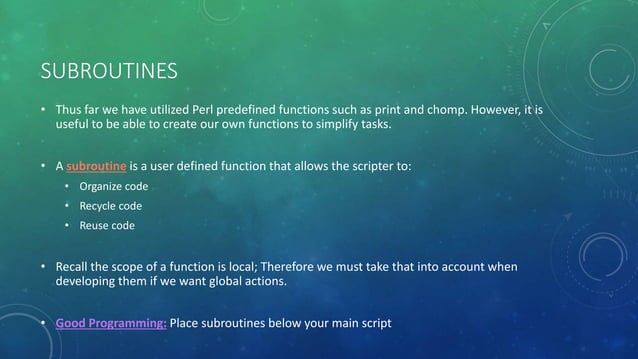 Subroutines | PPTX