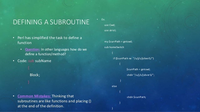 Subroutines