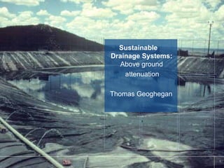 Sustainable  Drainage Systems:  Above ground attenuation Thomas Geoghegan 