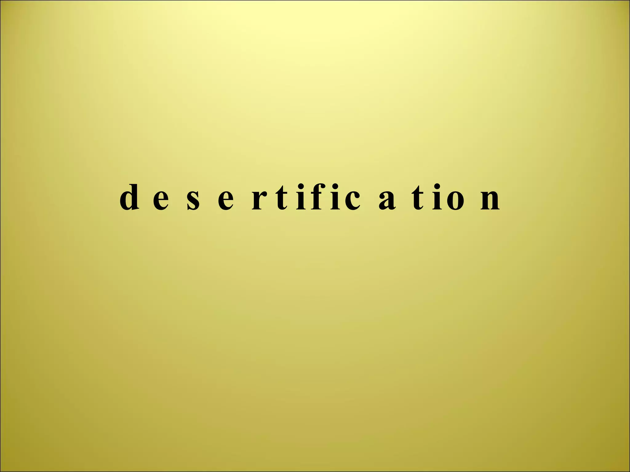 desertification 