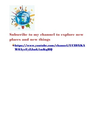 Subscribe to my channel | PDF