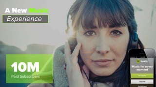 10MPaid Subscribers
A New Music
Experience
 