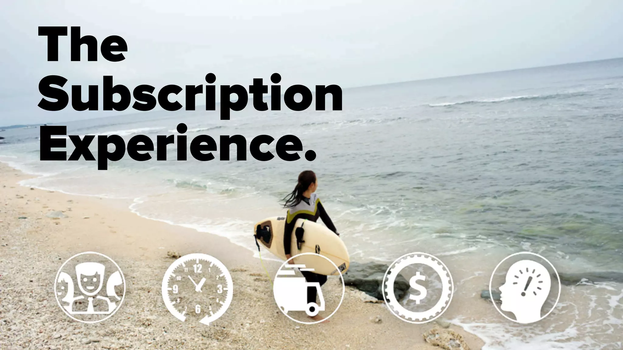 The
Subscription
Experience.
 