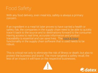 Delivery Safety Risks Subscription Meal Kits and Meal Home Delivery | PDF