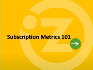 1
Subscription Metrics 101
 