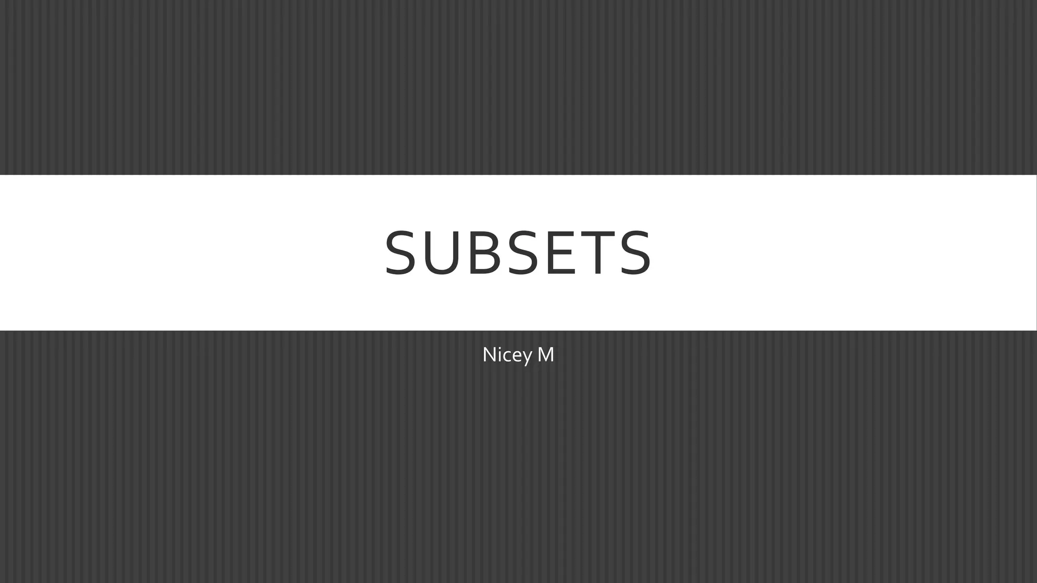 Subsets ppt