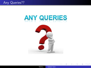 Any Queries??
Vishnu Subset Sum
 