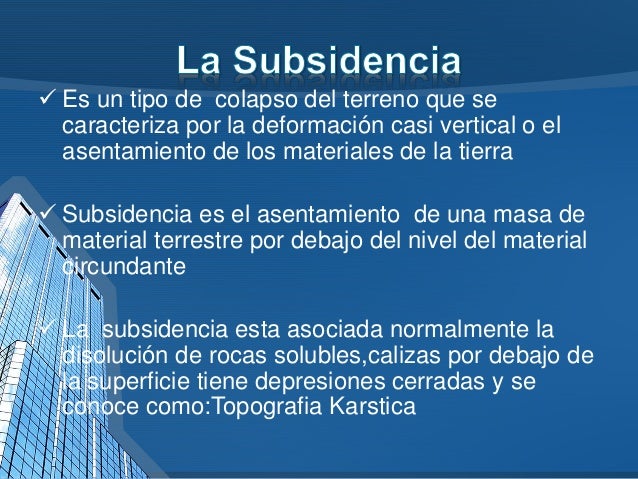 Subsidencia