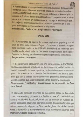 Subsidio Diocesano del año de la Misericordia