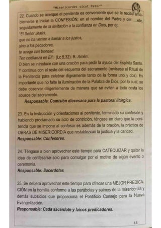 Subsidio Diocesano del año de la Misericordia