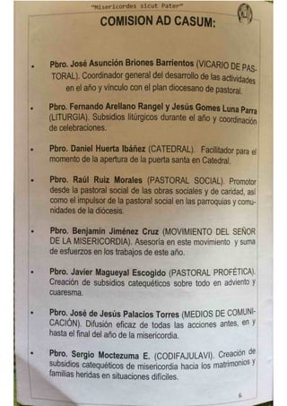Subsidio Diocesano del año de la Misericordia