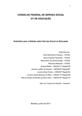 Leitura Matarial CRESS MG Etica e Servico Social - Estágio Supervisionado I