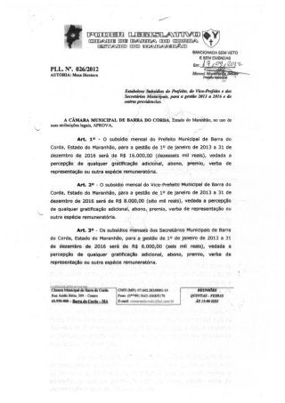 Subsidios do prefeito vice e secretarios pdf
