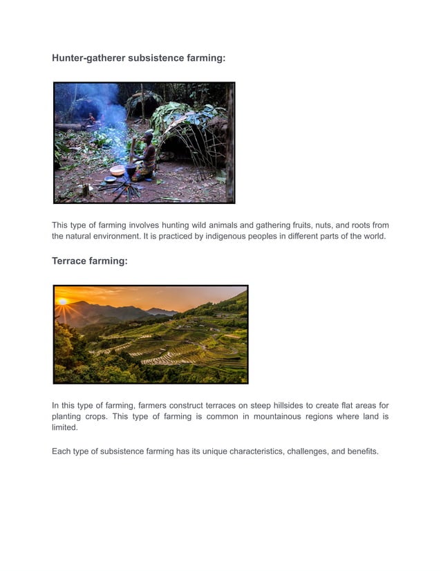 Subsistence farming- Definition, Characteristics & Types.pdf ...