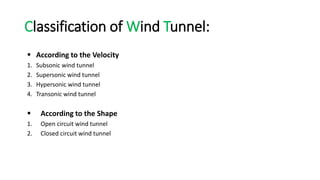Subsonic wind tunnel with animation