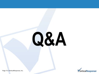 Page   | VerticalResponse, Inc. Q&A 