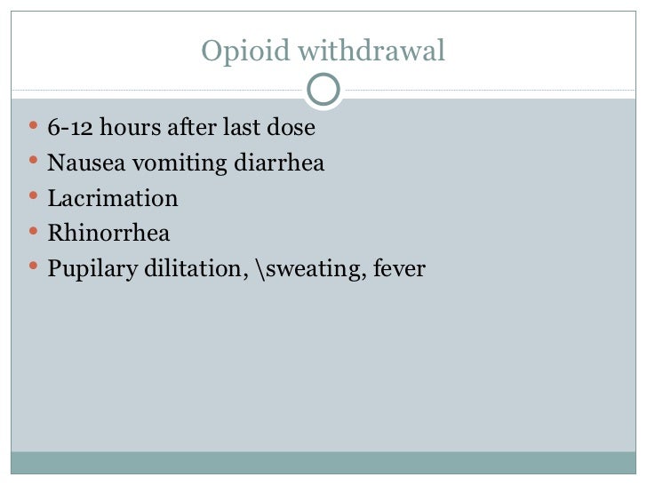 Clonidine For Opiate Withdrawal Lancet