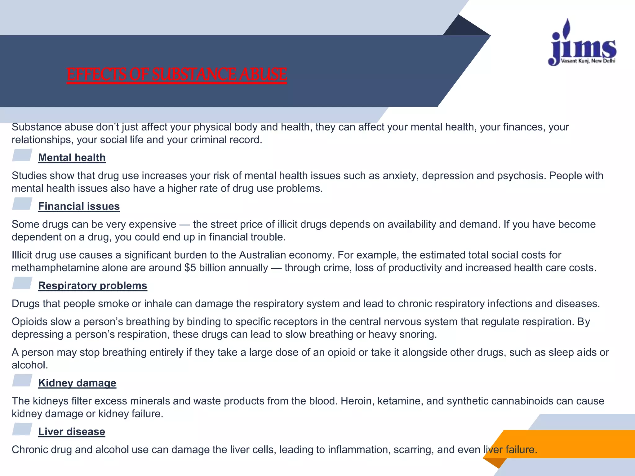 Substance abuse among youth | PPTX