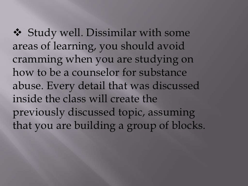 Substance Abuse Counselor Certification