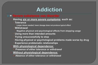 substance abuse disorders.pptx psychology | PPTX