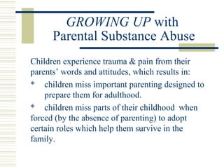 Substance Abuse & the Family (Revised - April 16th)