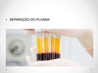 • SEPARAÇÃO DO PLASMA
 