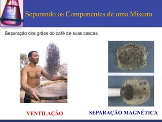 Separando os Componentes de uma Mistura




VENTILAÇÃO         SEPARAÇÃO MAGNÉTICA
 