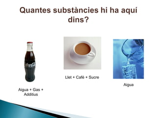 Llet + Café + Sucre
Aigua + Gas +
Additius

Aigua

 